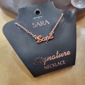 SARA Personalized Necklace In Rose Gold
